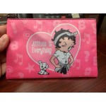 Betty Boop Make Up / Accessory Bag With A Key Chain Attachment "attitude Is Everything" Design 